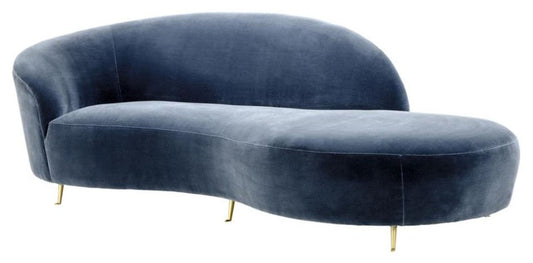 Designer Sofa Blau 248 x 104 x H. 74 cm - Luxus Kollektion