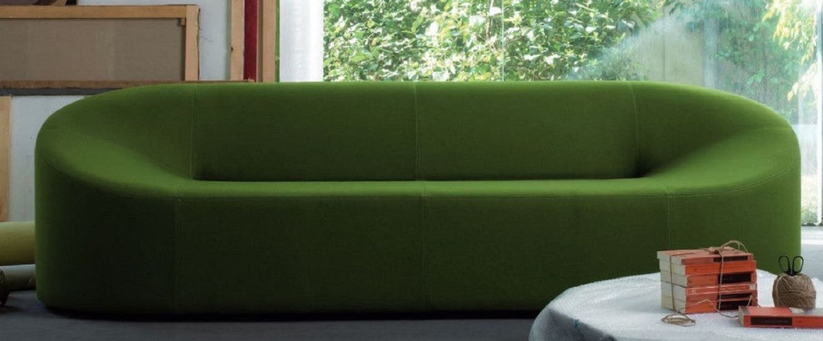 Designer Sofa Grün 315 x 82 x H. 70 cm - Wohnzimmer Sofa - Loft Sofa - Hotel Sofa - Lobby Sofa - Luxus Qualität