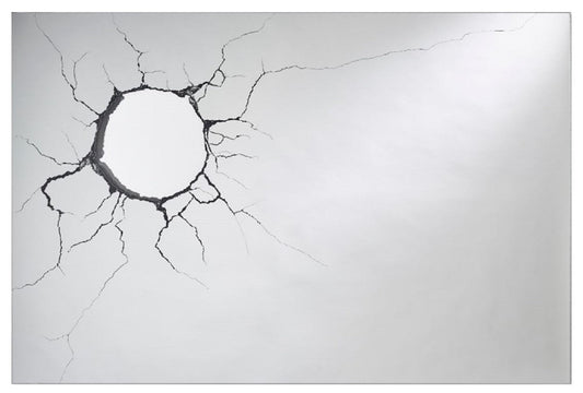 Luxus Wohnzimmer Wandspiegel 120 x H. 80 cm - Designer Spiegel mit Loch