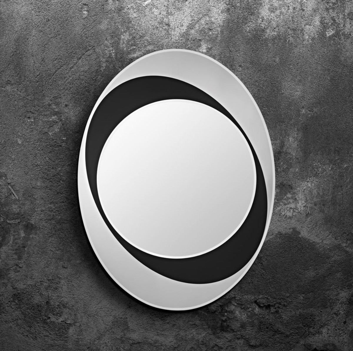 Designer Spiegel Schwarz / Weiß 83 x H. 110 cm - Luxus Kollektion