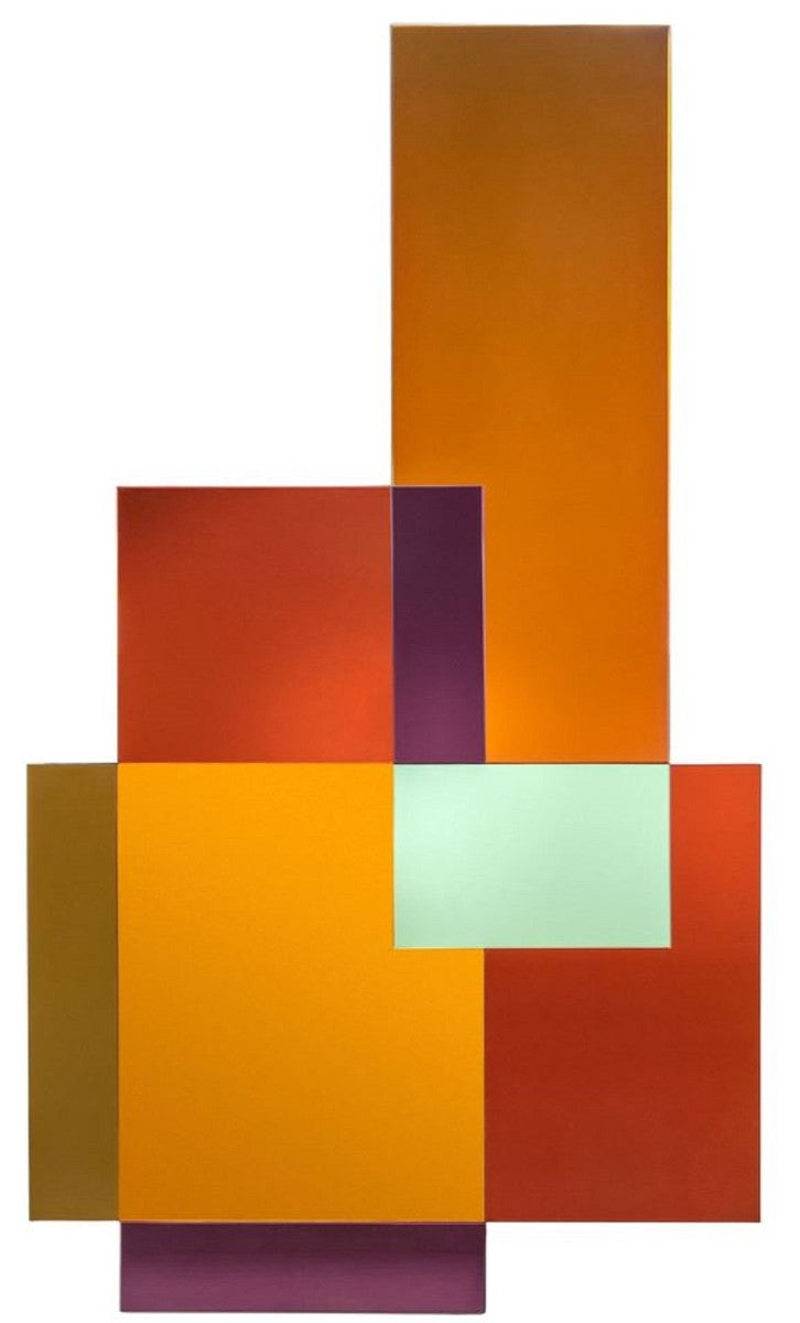 Designer Spiegel Mehrfarbig 80 x H. 140 cm - Garderobenspiegel - Wohnzimmer Spiegel - Handgefertigt - Luxus Qualität - Designer Möbel