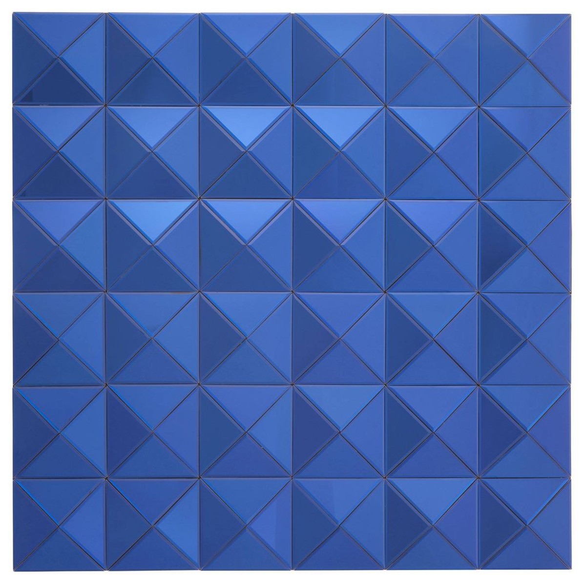 Designer Spiegel Blau 110 x 4 x H. 110 cm - Luxus Wohnzimmer Wandspiegel - Designermöbel