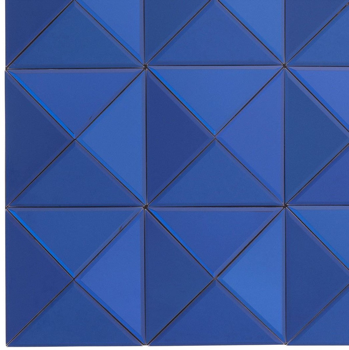 Designer Spiegel Blau 110 x 4 x H. 110 cm - Luxus Wohnzimmer Wandspiegel - Designermöbel