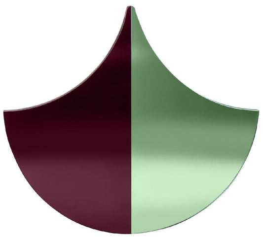 Designer Wandspiegel Lila / Grün 70 x 3 x H. 62 cm - Garderobenspiegel - Wohnzimmer Spiegel - Luxus Qualität - Designer Möbel