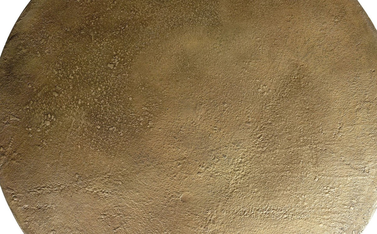 Designer Aluminium Couchtisch Bronzefarben Ø 70,5 x H. 34 cm - Runder Wohnzimmertisch - Wohnzimmer Möbel - Luxus Kollektion