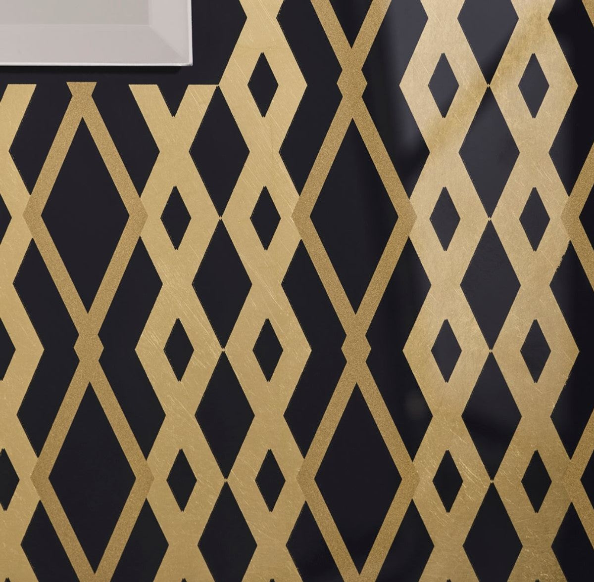 Designer Wandspiegel Schwarz / Bronze / Gold 99 x H. 127 cm - Wohnzimmer Spiegel - Garderoben Spiegel - Luxus Qualität