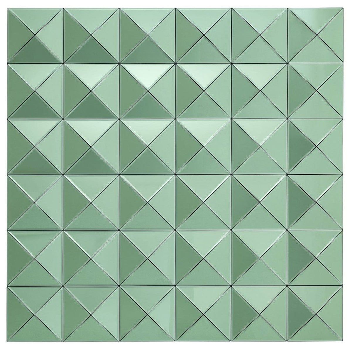 Designer Spiegel Grün 110 x 4 x H. 110 cm - Luxus Wohnzimmer Wandspiegel - Designermöbel