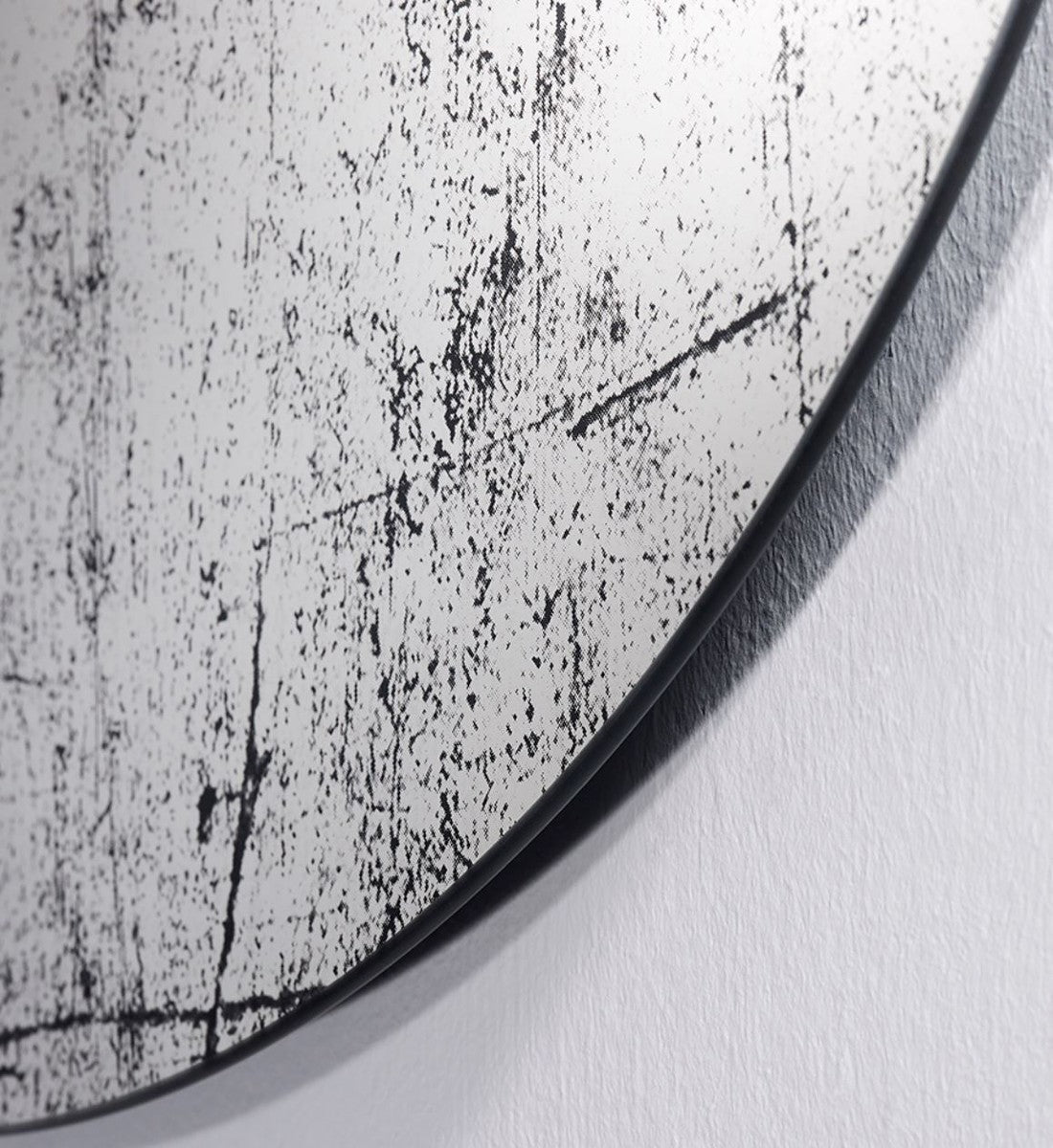 Designer Wandspiegel Schwarz 76 x H. 110 cm - Luxus Wohnzimmer Spiegel