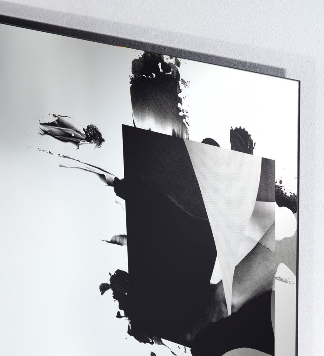 Designer Wohnzimmer Wandspiegel Schwarz 70 x H. 105 cm - Luxus Möbel