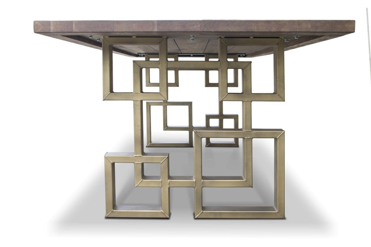 Esstisch im industriellen Design - Eiche - 200 x 100 x H. 78 cm - Luxus Esszimmermöbel