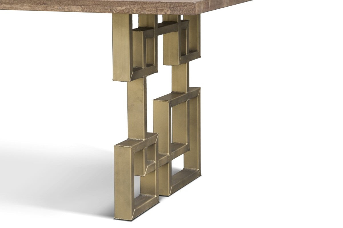 Esstisch im industriellen Design - Eiche - 200 x 100 x H. 78 cm - Luxus Esszimmermöbel