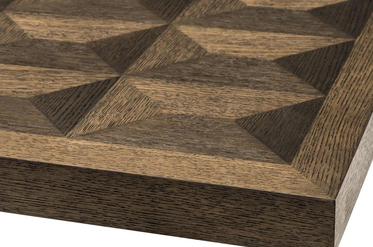 Esstisch Braun / Bronze 230 x 100 x H. 75 cm - Luxus Küchentisch mit Eichenfurnier Tischplatte