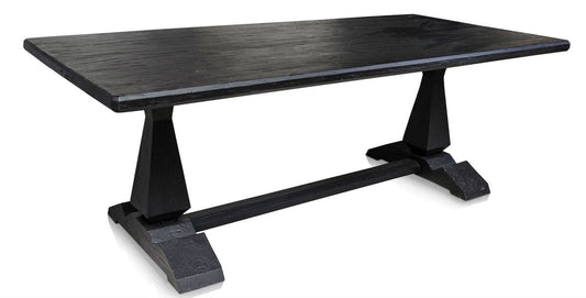 Esszimmertisch / Esstisch Antik Schwarz - Luxus Möbel