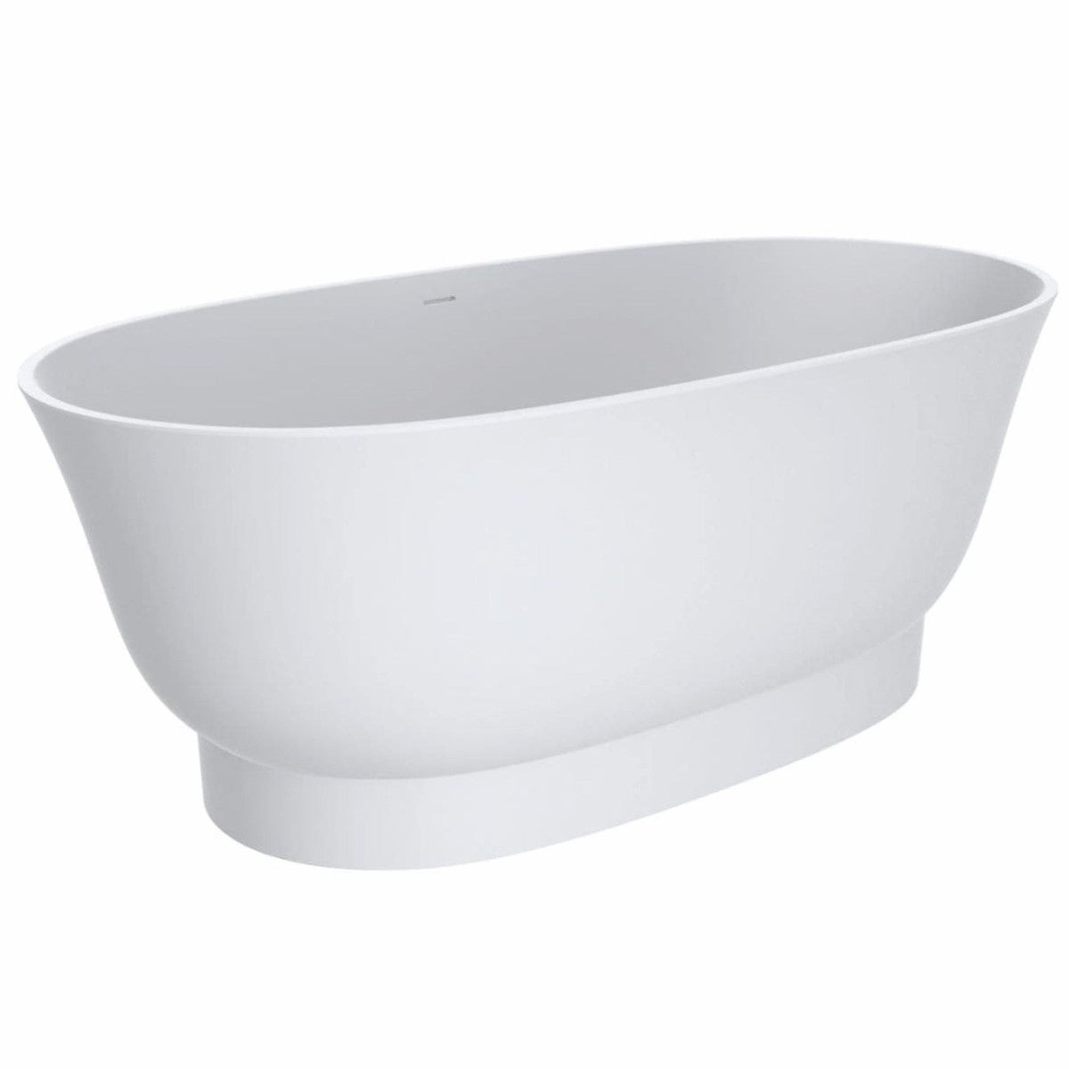 Freistehende Luxus Art Deco Badewanne Matt Weiß 160 cm