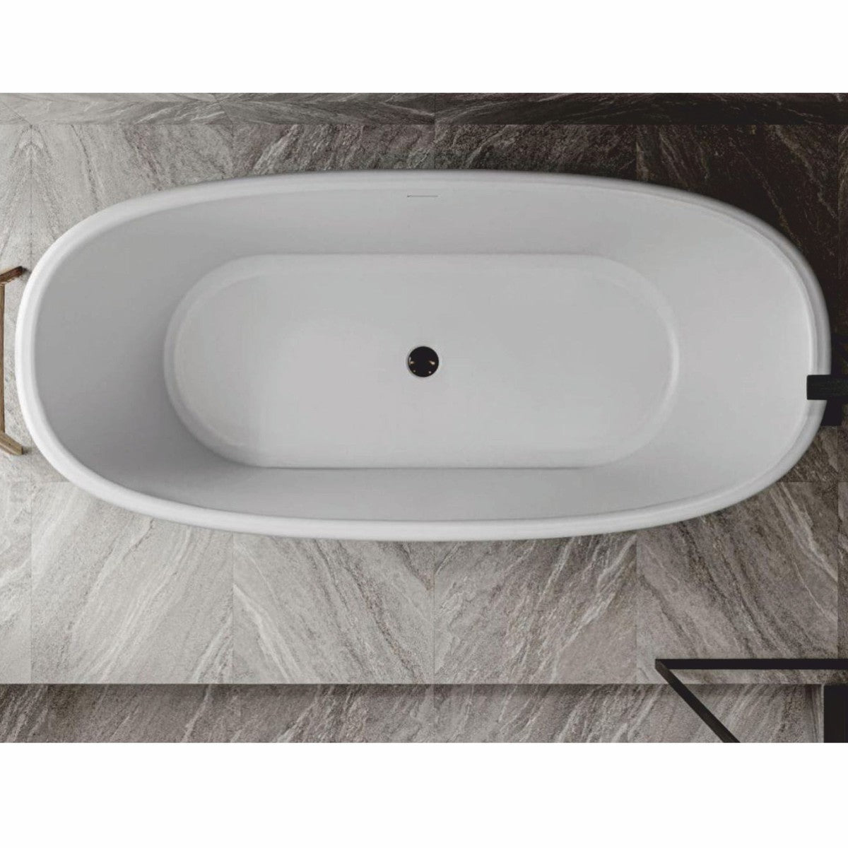 Freistehende Luxus Art Deco Badewanne Hochglanz Weiß 175 cm