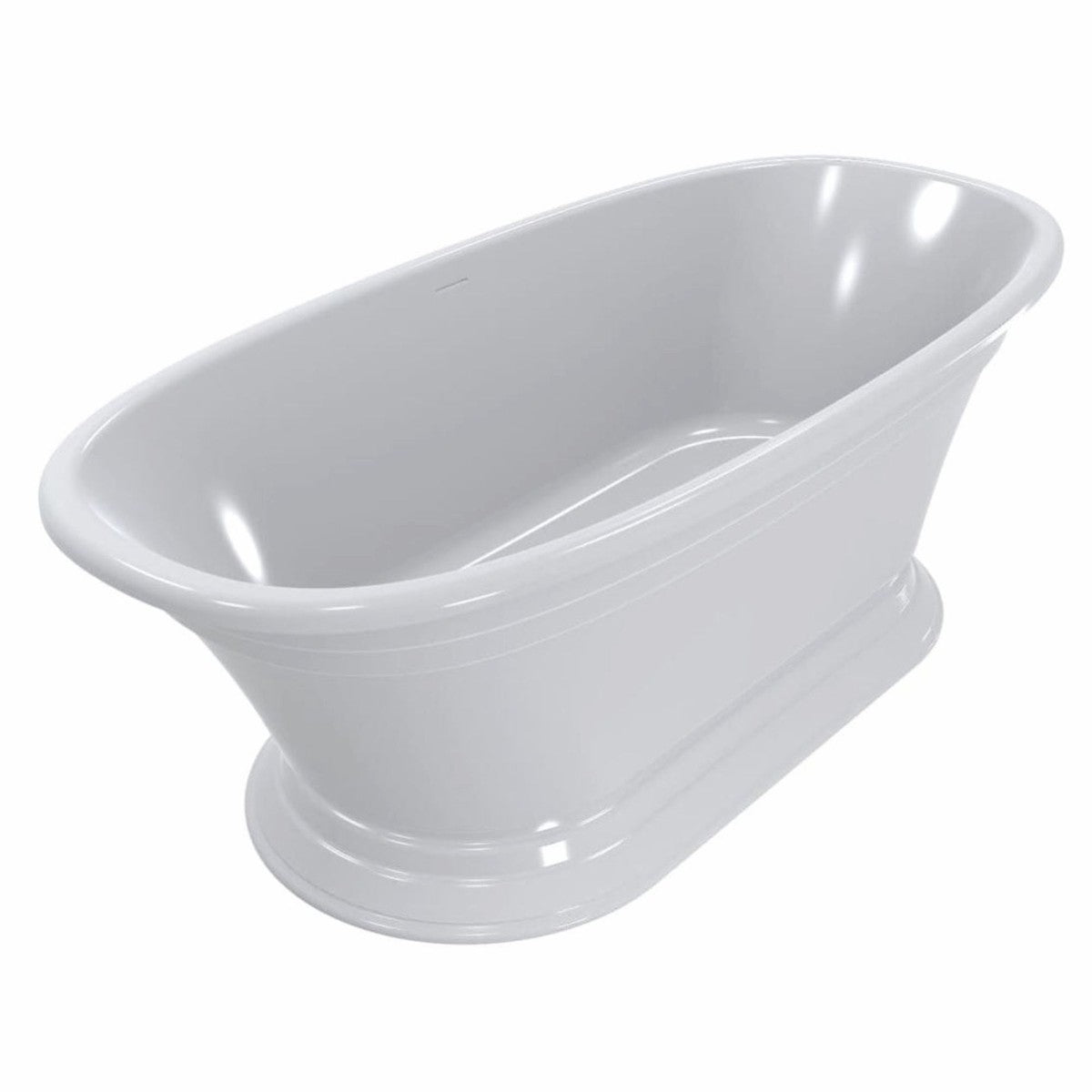 Freistehende Luxus Art Deco Badewanne Hochglanz Weiß 175 cm