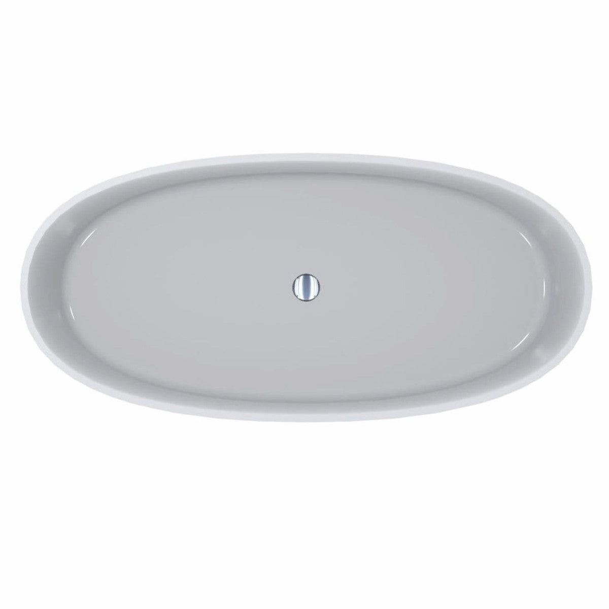 Freistehende Luxus Badewanne Hochglanz Weiß 169,4 cm - Badezimmer Möbel