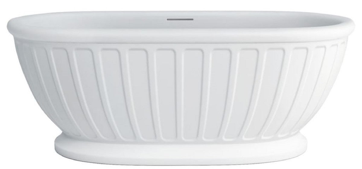 Freistehende Luxus Jugendstil Badewanne Weiß 169 x 80 x H. 57 cm - Luxus Qualität