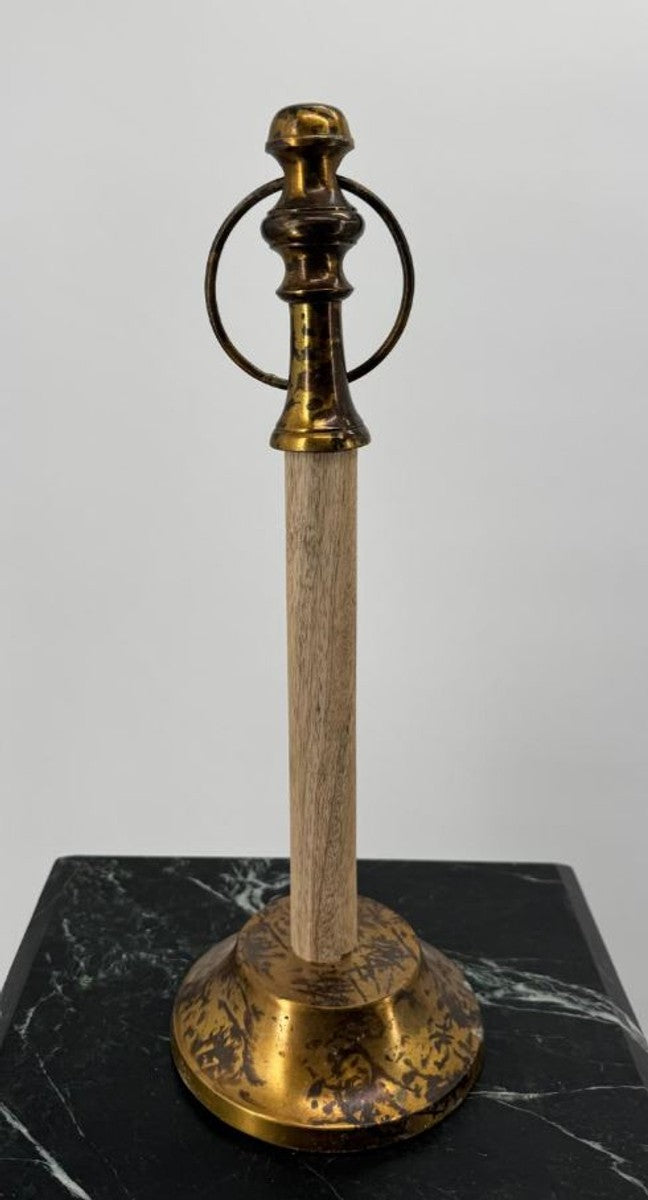 Barock Küchenrollenhalter Antik Gold H. 40 cm - Barock Accessoires