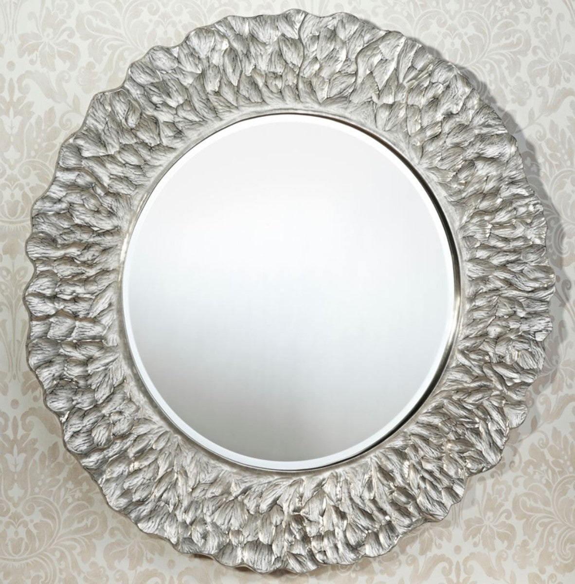 Hotel / Restaurant Spiegel Silber Ø 110 cm - Luxus Qualität