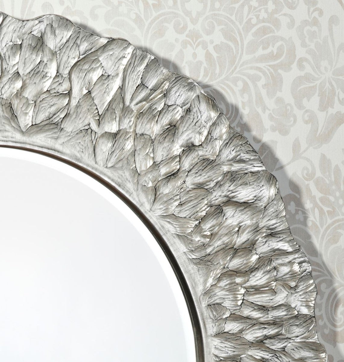 Hotel / Restaurant Spiegel Silber Ø 110 cm - Luxus Qualität