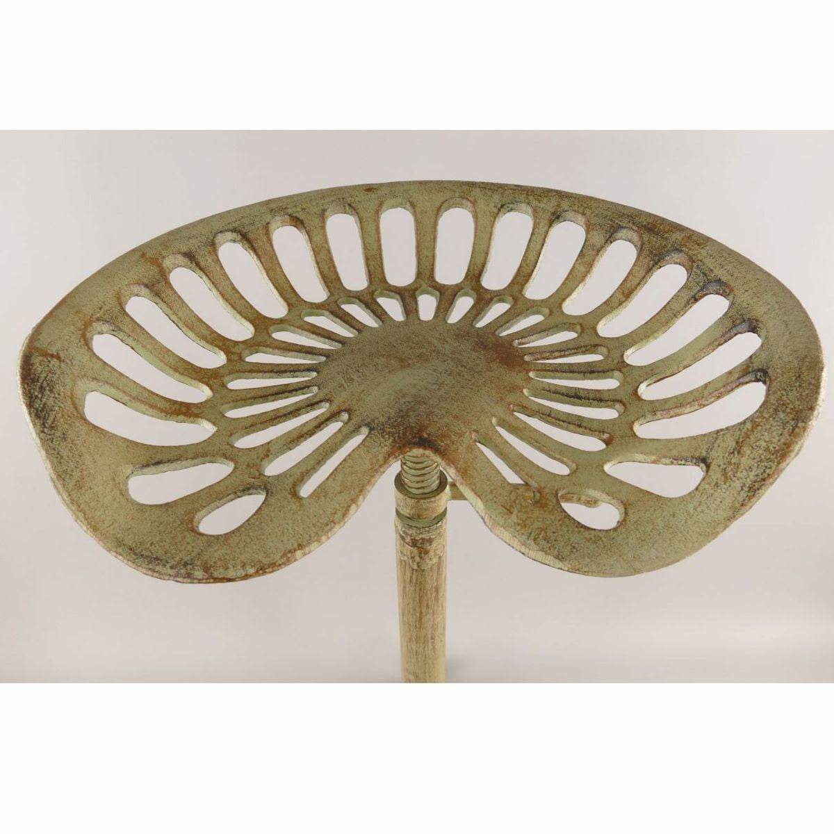 Industrie Stil Gusseisen Barhocker Rustikal Grün H. 75 cm