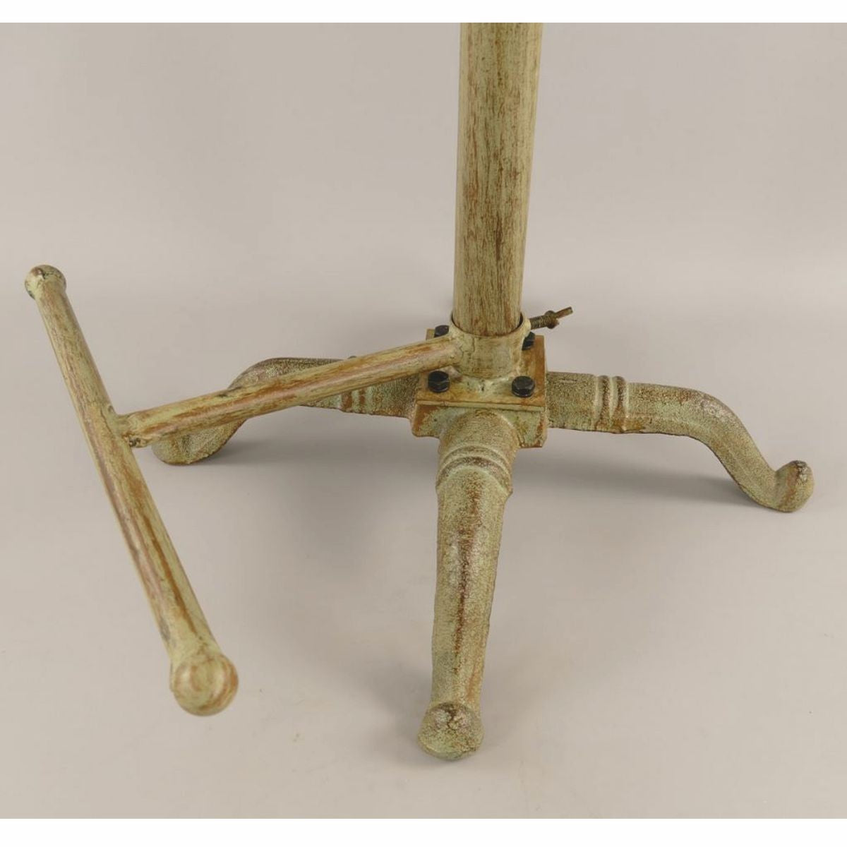 Industrie Stil Gusseisen Barhocker Rustikal Grün H. 75 cm