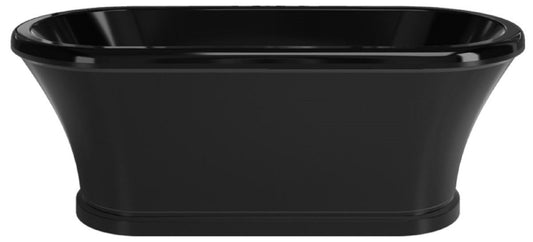 Jugendstil Badewanne Schwarz 170 cm - Freistehende Retro Stil Badewanne