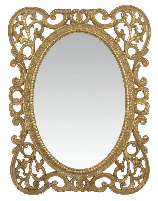 Barockstil Polyresin Wandspiegel Gold 29,1 x H. 39,1 cm - Barockmöbel