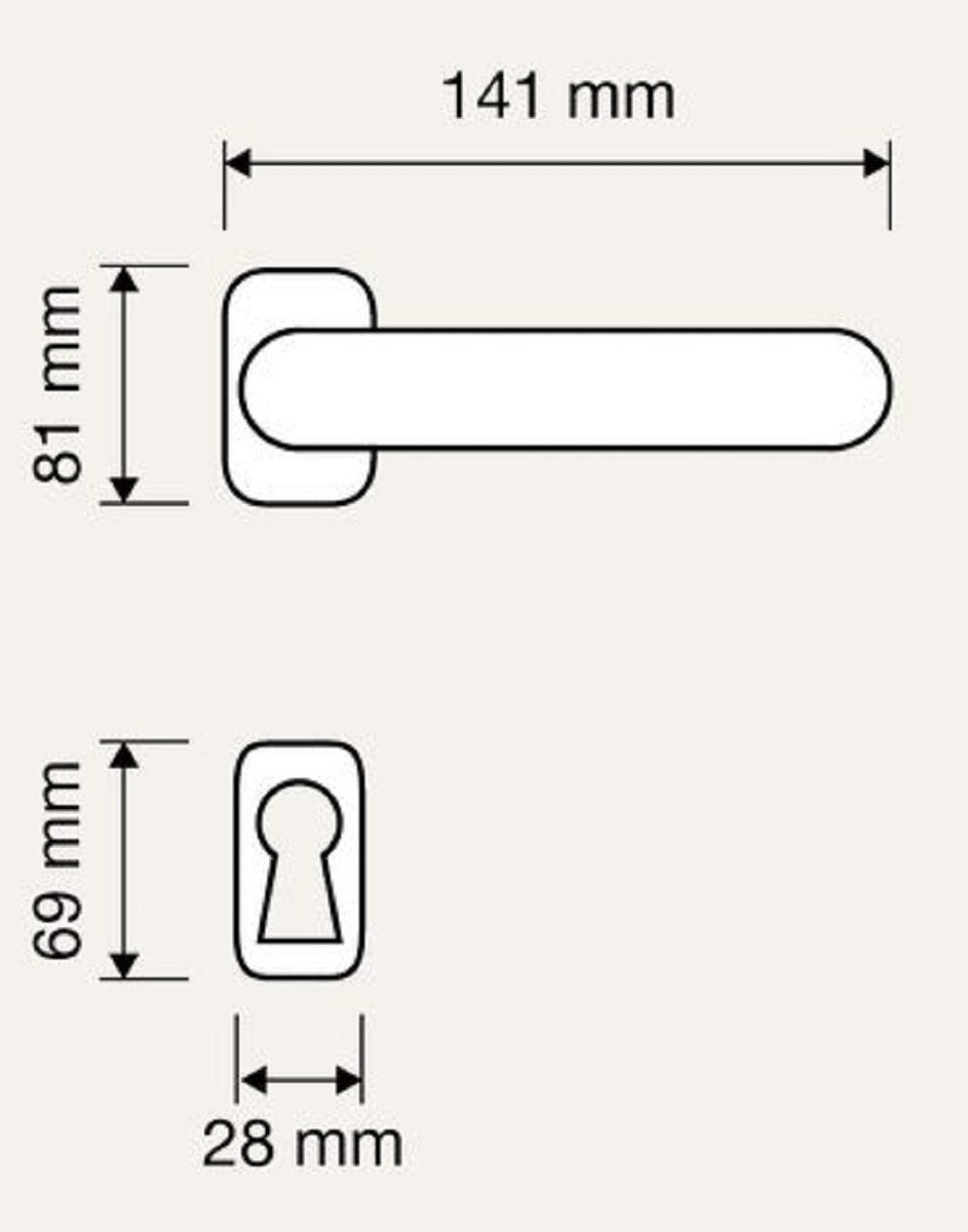 Jugendstil Türklinken Set Französisches Gold 14,1 x H. 8,1 cm - Barock & Jugendstil Türgriffe im klassischen Design