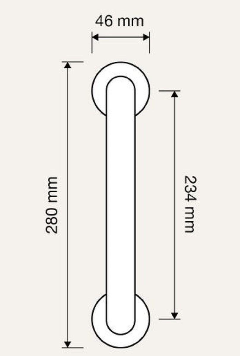 Jugendstil Türgriff Set Französisches Gold 4,6 x 28 cm - Luxus Qualität