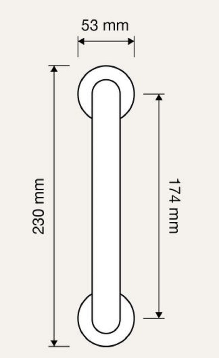 Jugendstil Türgriff Set Französisches Gold 5,3 x 23 cm - Luxus Qualität