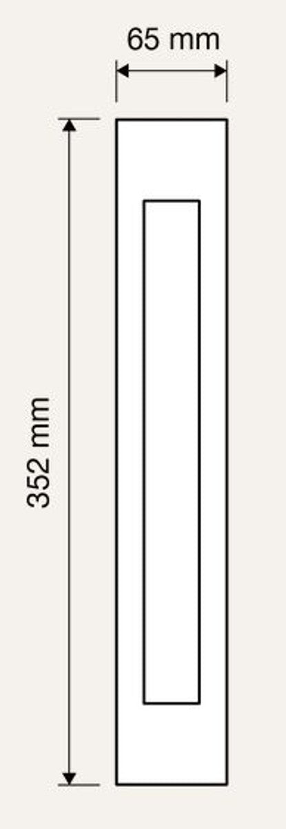 Jugendstil Türgriff Set Französisches Gold 6,5 x H. 35,2 cm - Hotel & Restaurant Accessoires