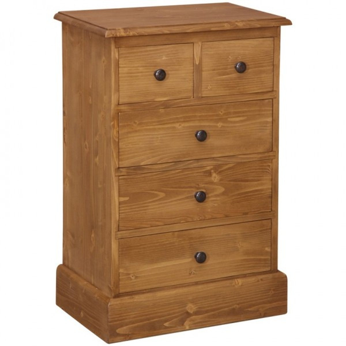 Landhaus Stil Kommode mit 5 Schubladen - Jugendstil Shabby Chic Möbel - Massivholz