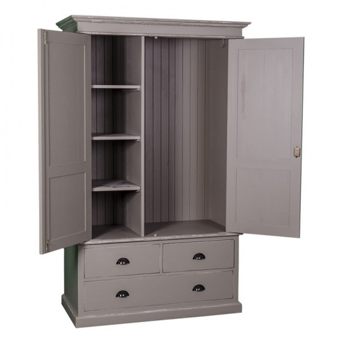 Landhaus Stil Kleiderschrank - Kleider Schrank Shabby H 197 cm B 120 cm T 59 cm