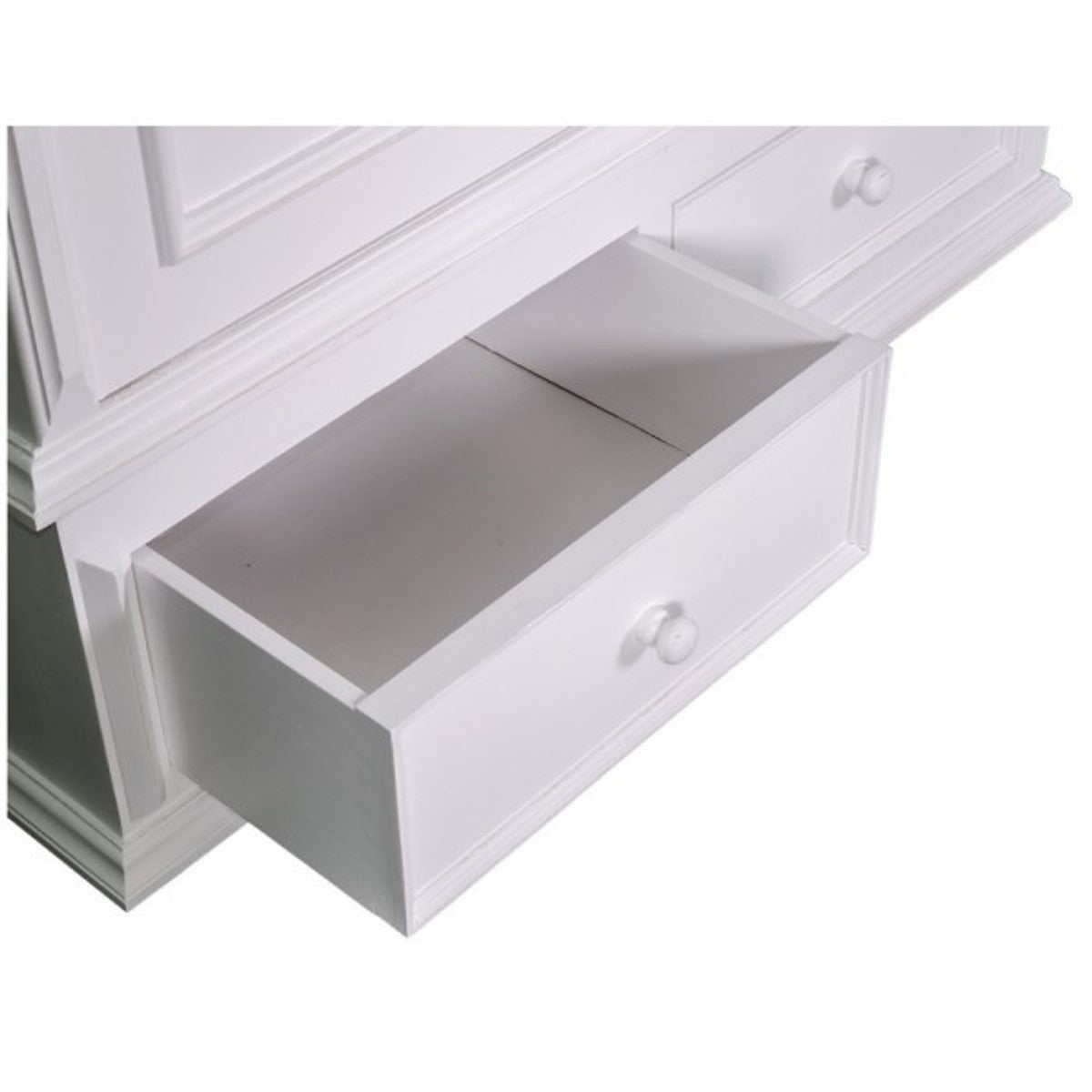 Landhaus Stil Kleiderschrank Weiß - Kleider Schrank Shabby H 206 cm B 127 cm T 61 cm