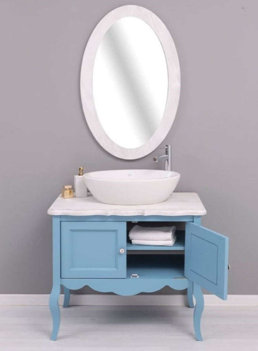 Landhausstil Badezimmer Set Hellblau / Hellgrau - Landhausstil Badezimmer Möbel