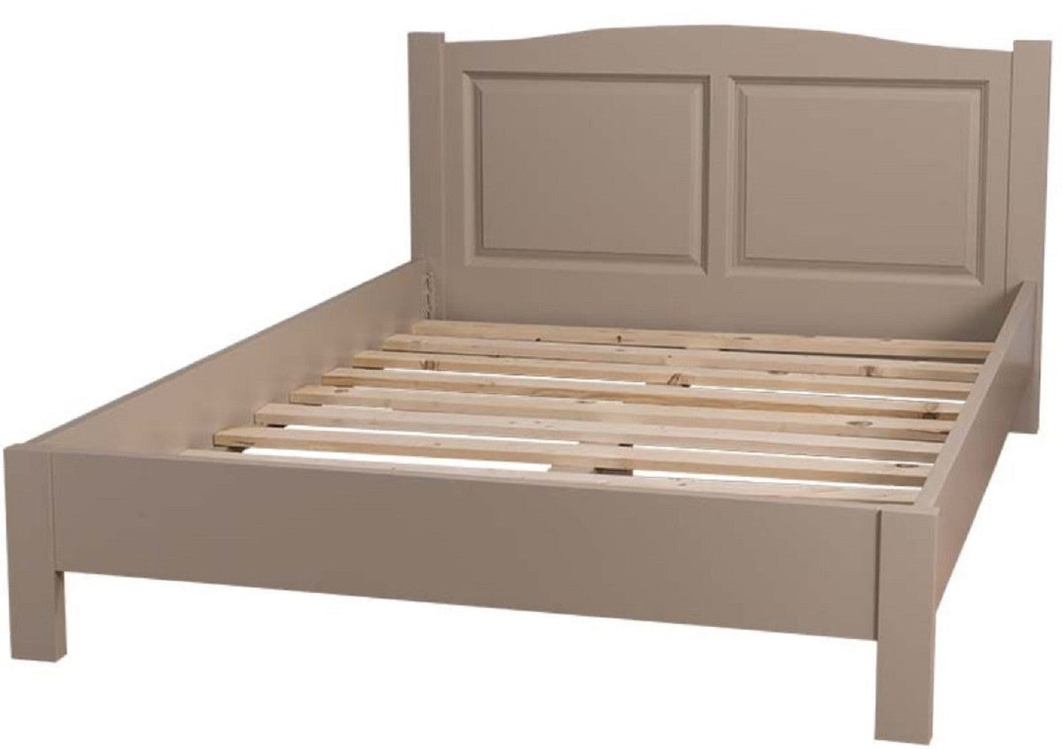 Landhausstil Bett Taupe 160 x 200 cm - Massivholz Doppelbett - Landhausstil Schlafzimmermöbel
