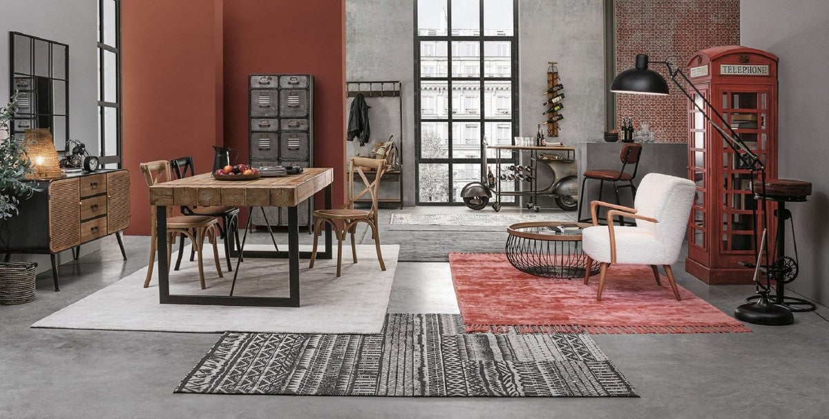 Landhausstil Bücherschrank Telefonzelle Antik Rot 55 x 51,5 x H. 180 cm - Telefonzellen Regalschrank im englischen Stil - Wohnzimmer Möbel im Landhausstil - Landhausstil Möbel