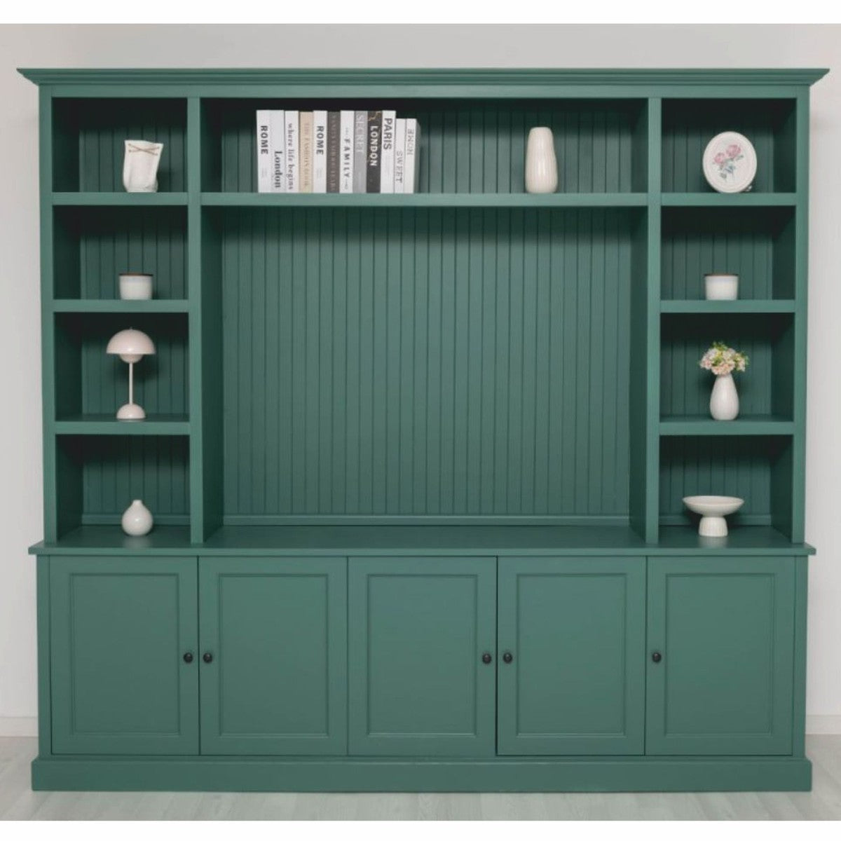 Landhausstil Bücherschrank Grün 254 cm - Landhausstil Möbel