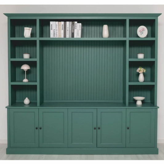 Landhausstil Bücherschrank Grün 254 cm - Landhausstil Möbel