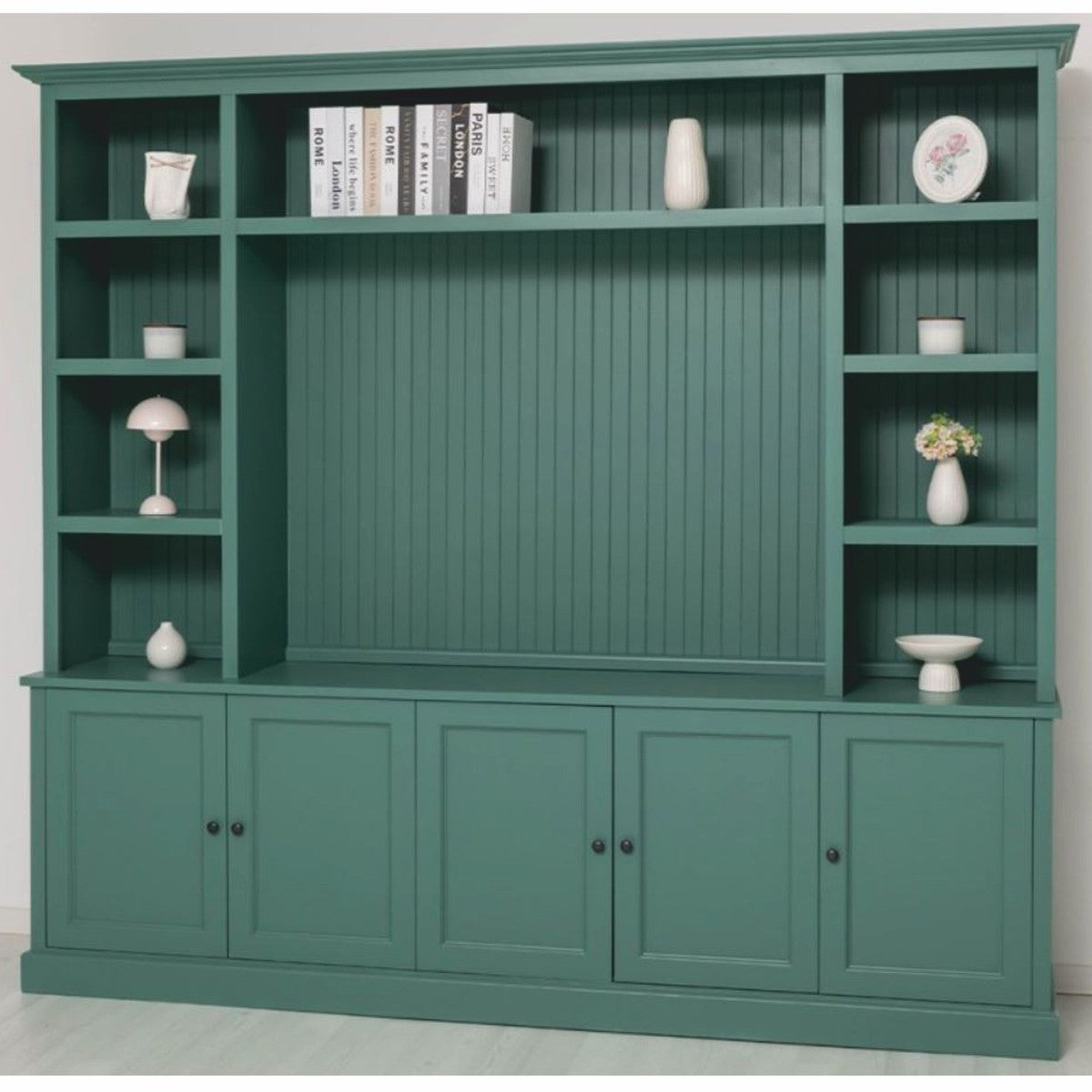 Landhausstil Bücherschrank Grün 254 cm - Landhausstil Möbel
