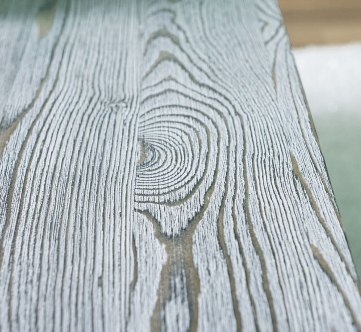 Landhausstil Couchtisch Grau / Schwarz 120 x 60 x H. 45 cm - Massivholz Wohnzimmertisch - Wohnzimmermöbel im Landhausstil