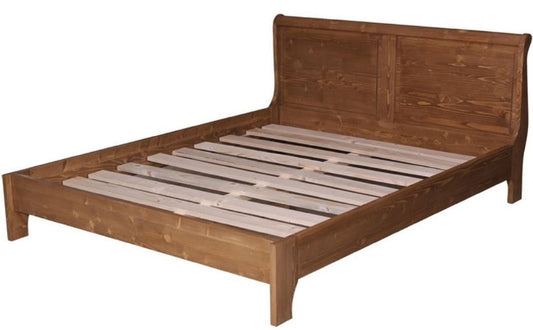 Landhausstil Bett Braun 160 x 200 cm - Massivholz Doppelbett - Landhausstil Schlafzimmermöbel