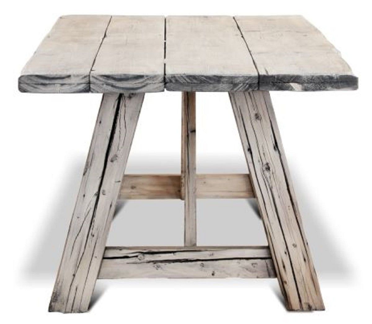 Landhausstil Esstisch Antik Weiß - Verschiedene Größen - Rustikaler Massivholz Küchentisch - Rustikale Massivholz Esszimmer Möbel - Landhausstil Esszimmer Möbel