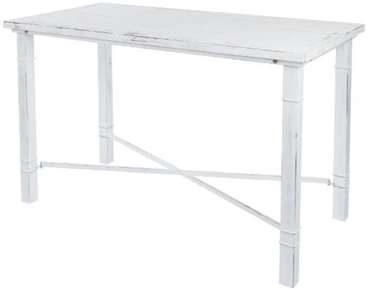 Landhausstil Esstisch Antik Weiß 100 x 50 x H. 70 cm - Kleiner Shabby Chic Esszimmertisch