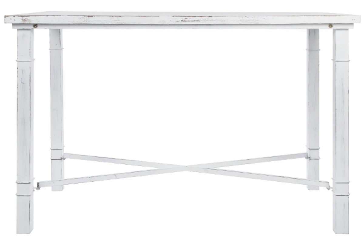 Landhausstil Esstisch Antik Weiß 100 x 50 x H. 70 cm - Kleiner Shabby Chic Esszimmertisch