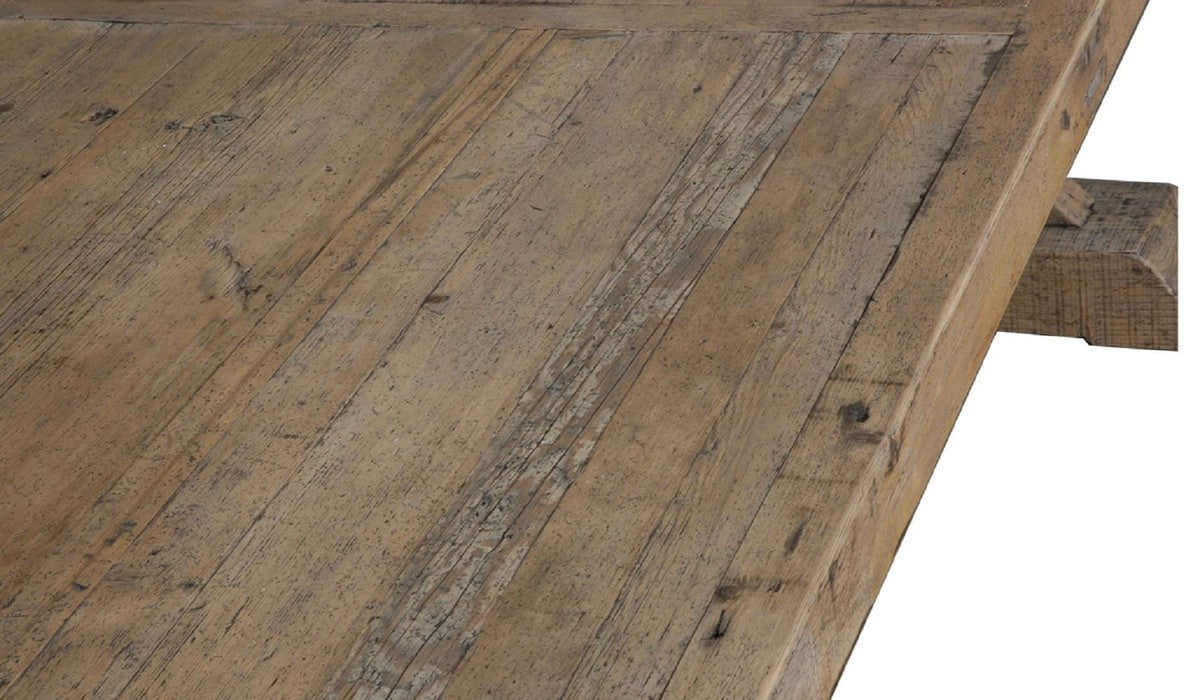 Landhausstil Esstisch Braun 330 x 110 x H. 77 cm - Rustikaler Massivholz Küchentisch - Rustikale Massivholz Esszimmer Möbel - Landhausstil Esszimmer Möbel