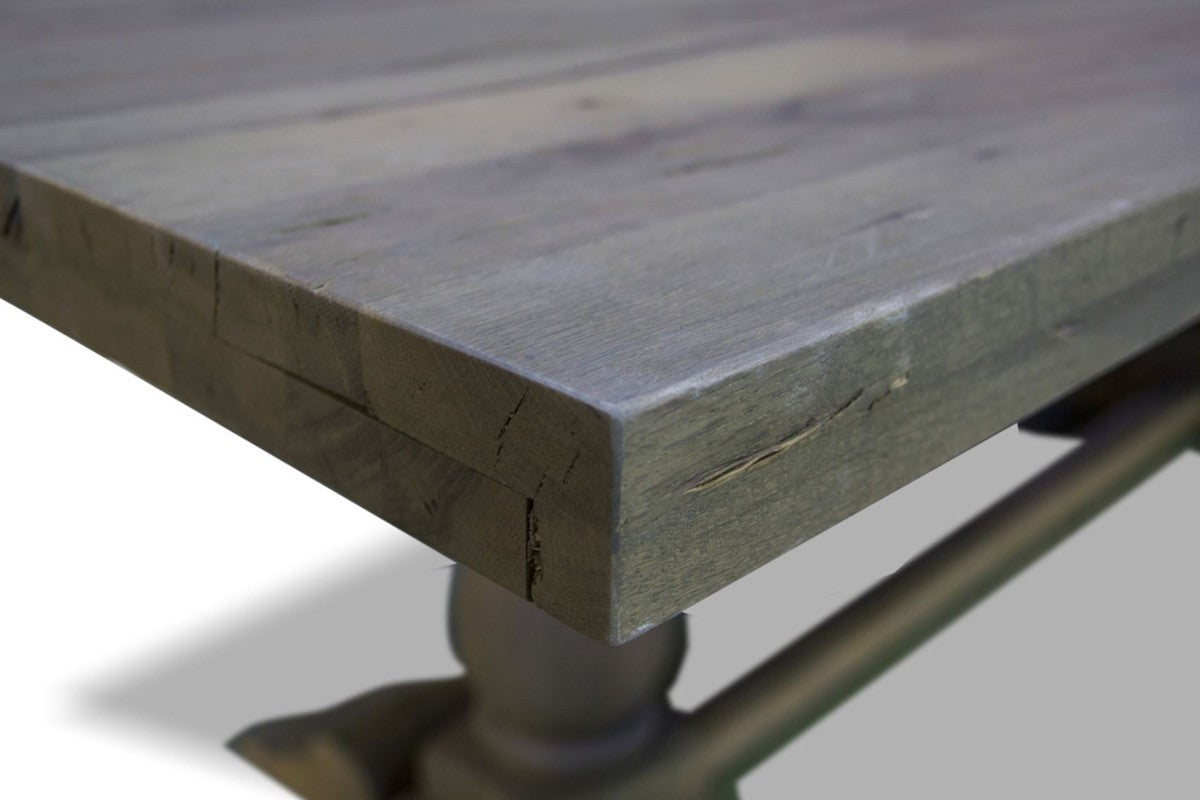 Landhausstil Esstisch Grau - Verschiedene Größen - Rustikaler Massivholz Küchentisch - Rustikale Massivholz Esszimmer Möbel - Landhausstil Esszimmer Möbel