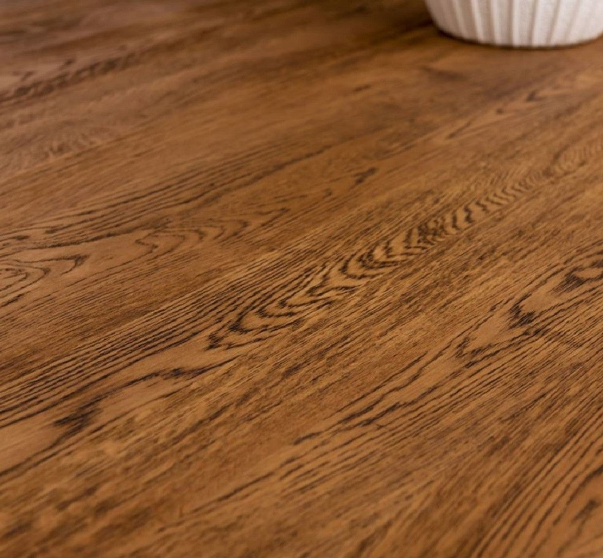 Landhausstil Esstisch Braun / Schwarz 220 x 120 x H. 78 cm - Rechteckiger Massivholz Küchentisch - Landhausstil Massivholz Esszimmer Möbel